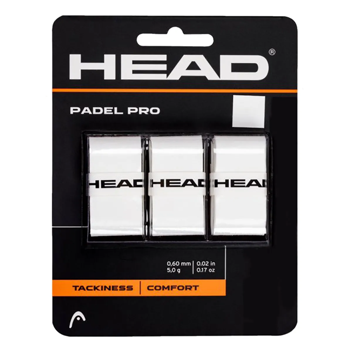 HEAD Padel Pro White Overgrip - Pack of 3