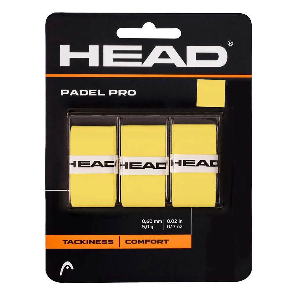 HEAD Padel Pro Yeallow Overgrip - Pack of 3