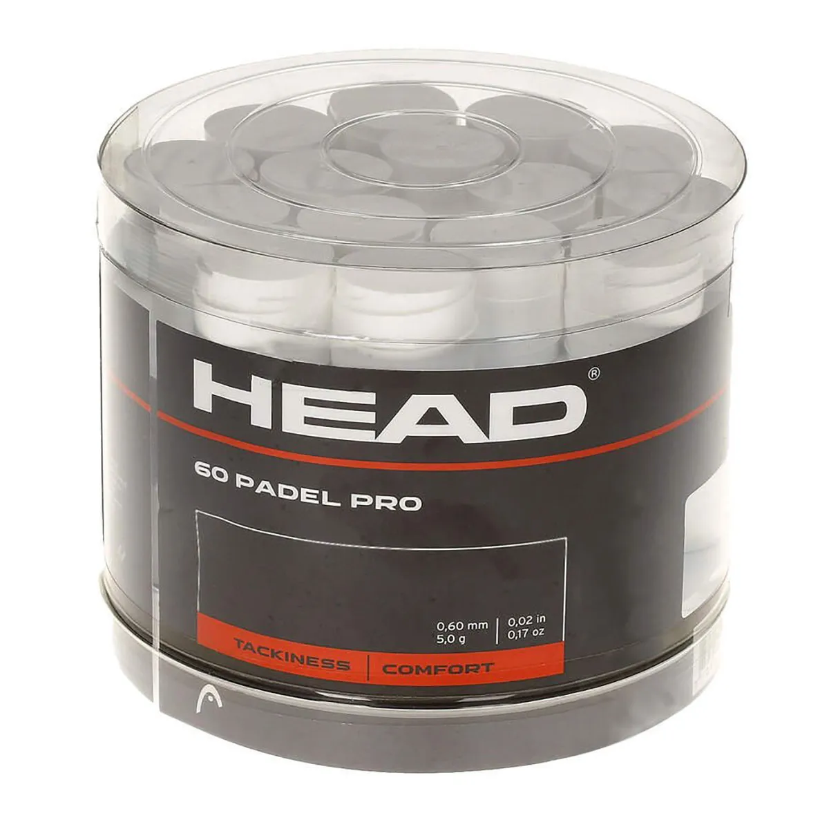 HEAD Padel Pro White Overgrip - Pack of 60