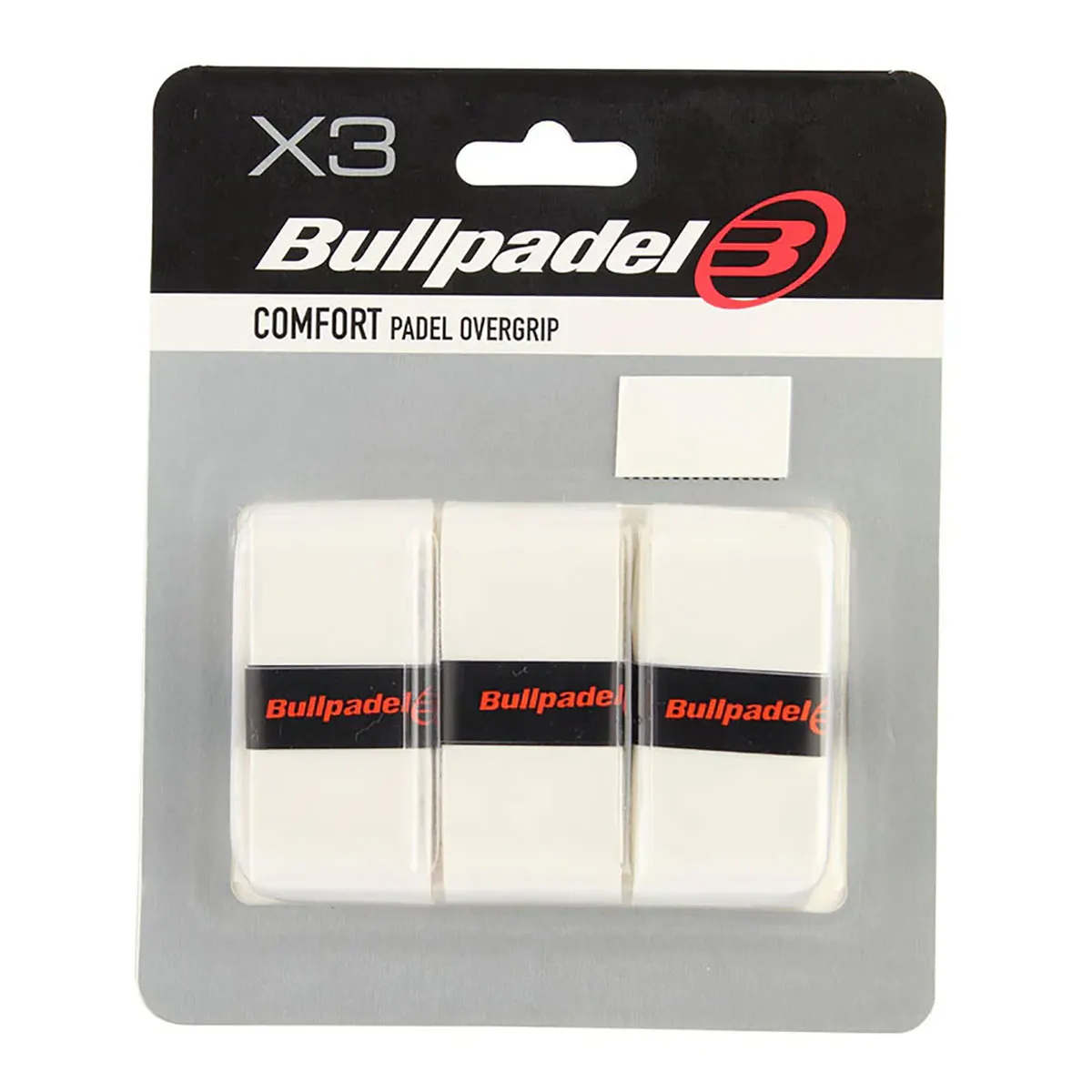 Bullpadel Comfort White Padel Overgrip - 3 Pack