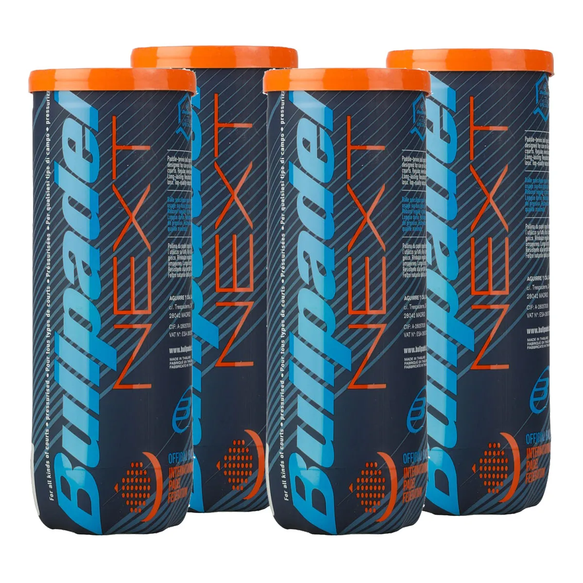 Bullpadel Next FIP Padel Balls - 3 Ball Tube x 4