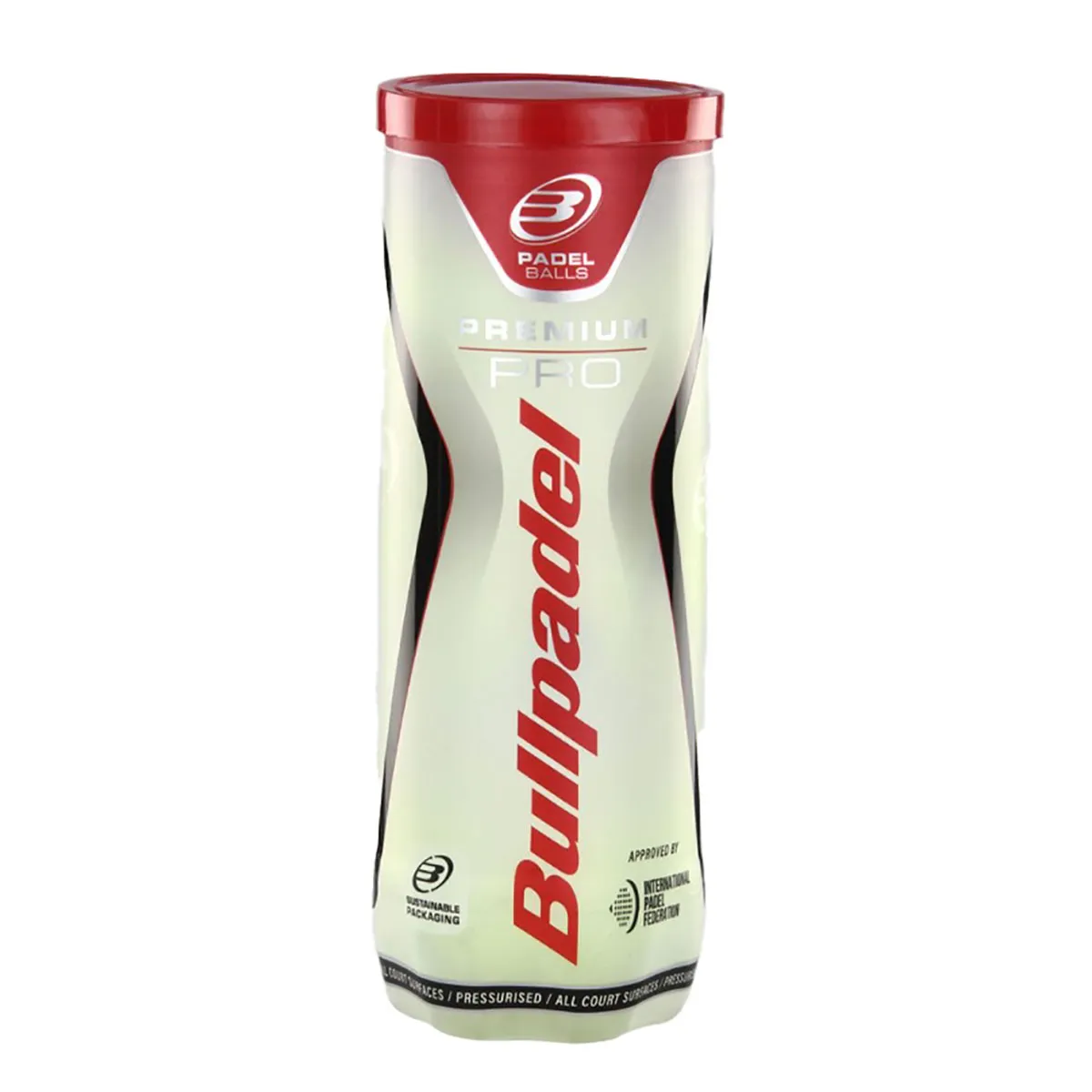 Bullpadel Premium Pro Padel Balls - 3 Ball Tube