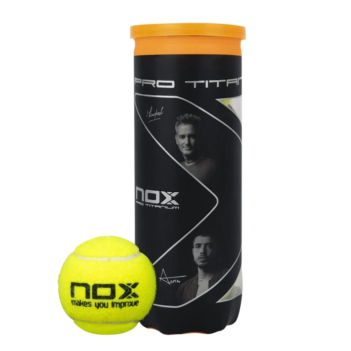NOX Pro Titanium Padel Balls - 3 Ball Tube