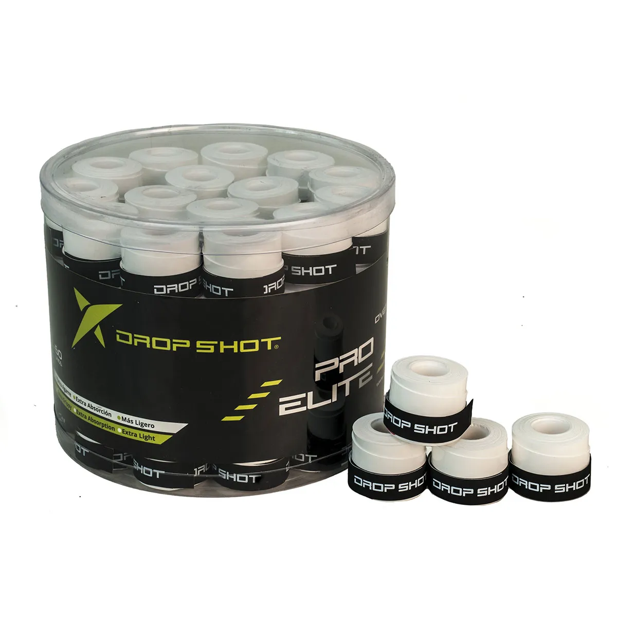 Drop Shot Pro Elite White Overgrip - 60 Pack