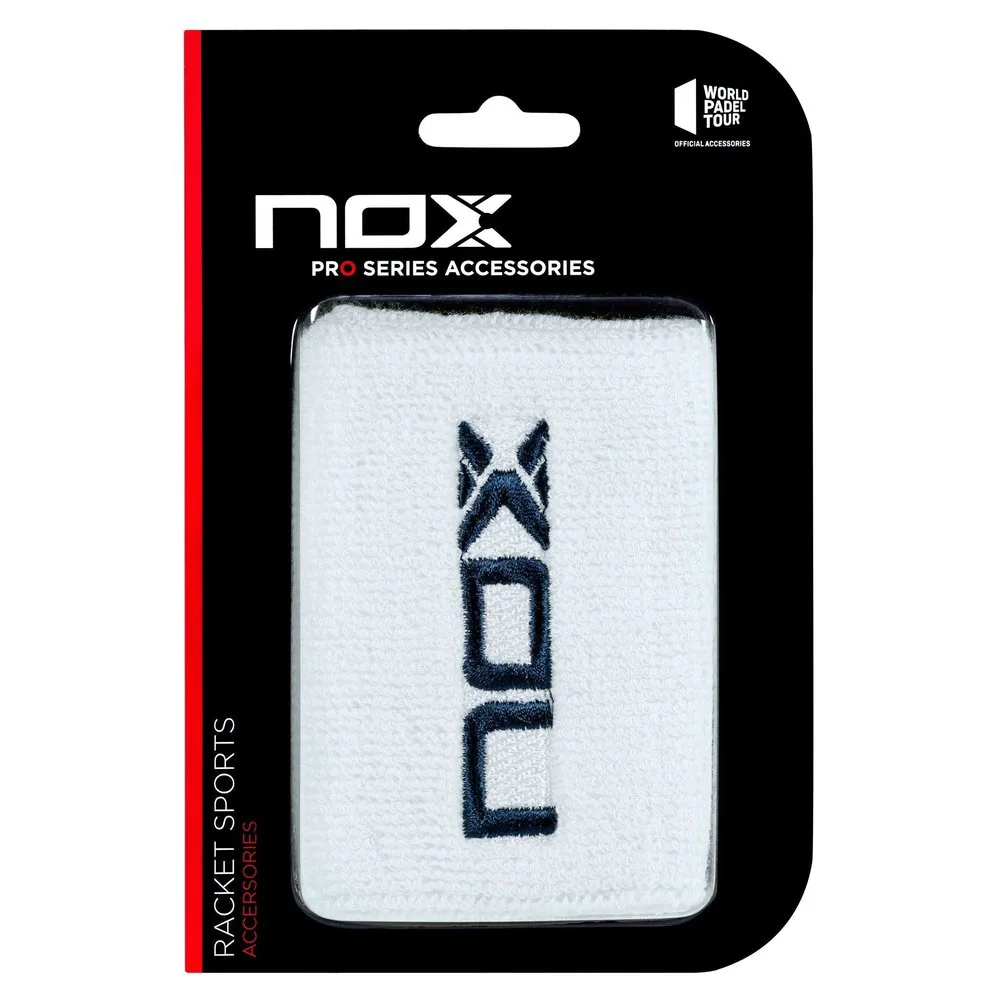 NOX Sports Wristbands Pack of 2 - White / Navy