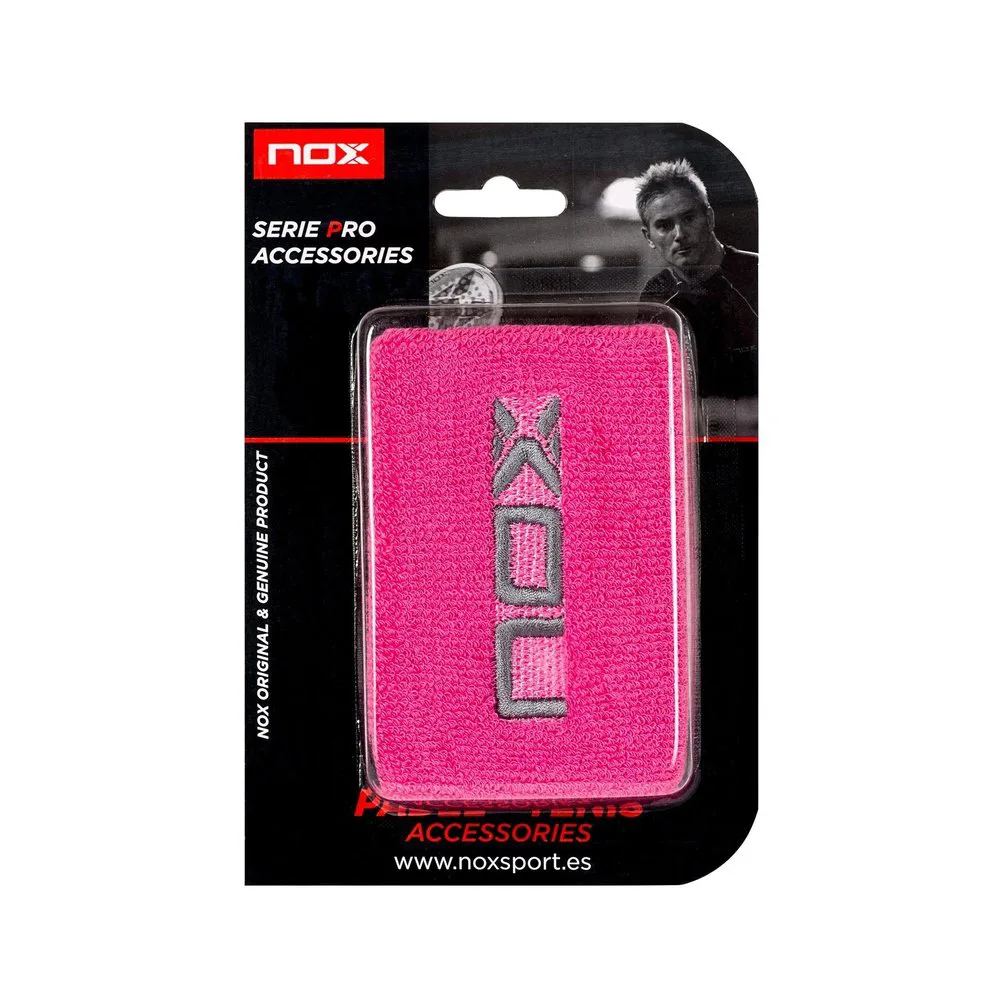 NOX Sports Wristbands Pack of 2 - Pink / White
