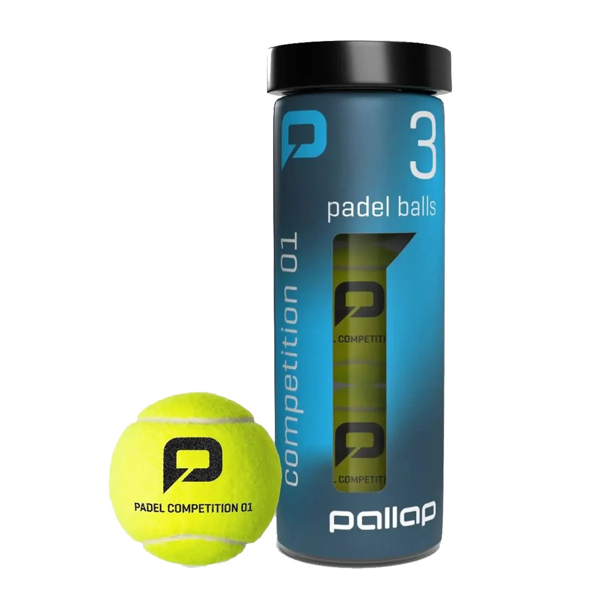 Pallap Competition Padel Balls - 3 Ball Tube