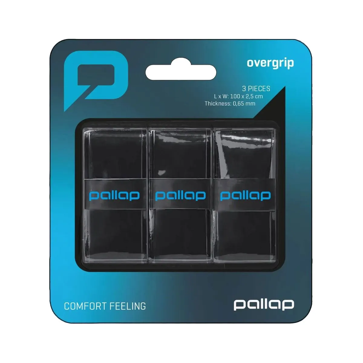 Pallap Comfort Black Overgrip - 3 Pack