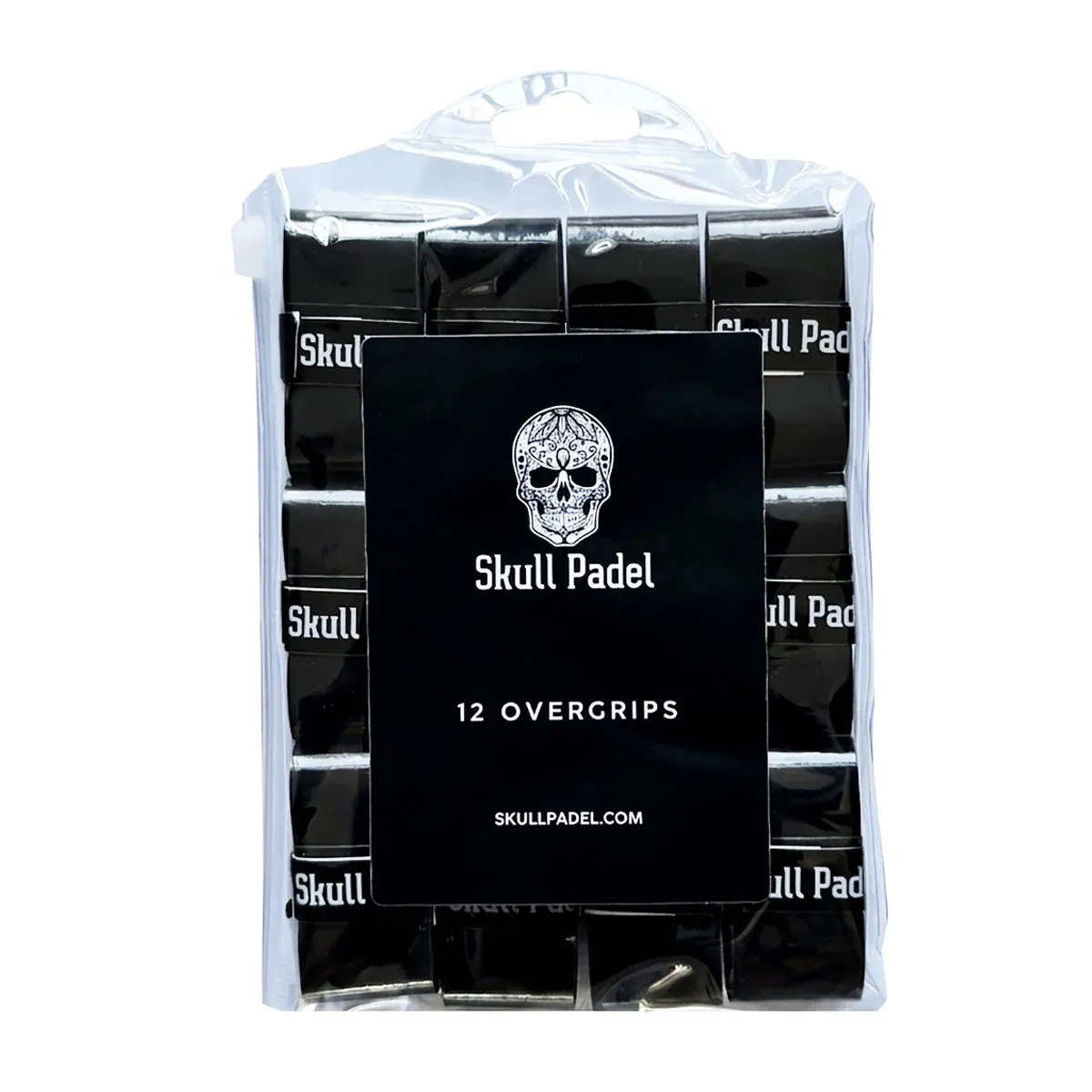 Skull Padel Black Overgrip - 12 Pack