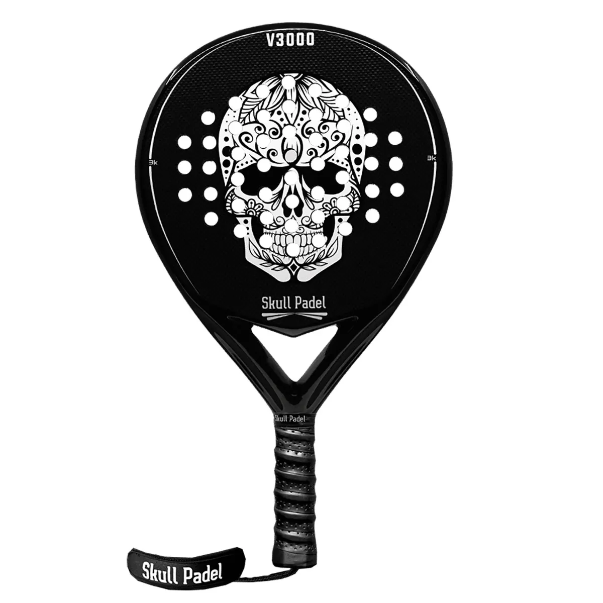 Skull Padel V3000 Black 3K Padel Racket