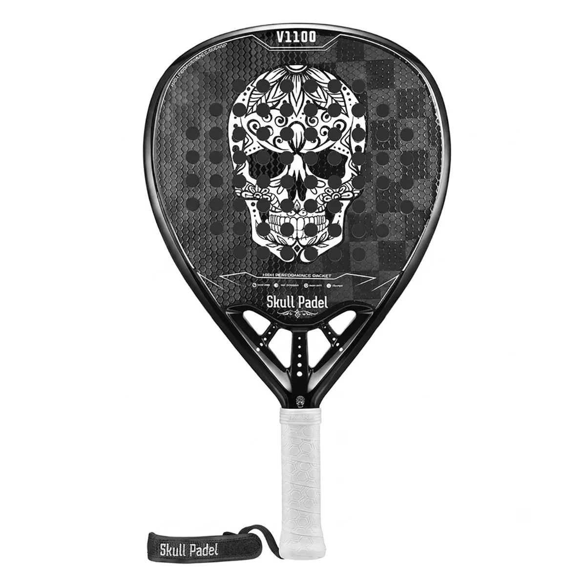 Skull Padel V1100 Black Skull 24K Padel Racket