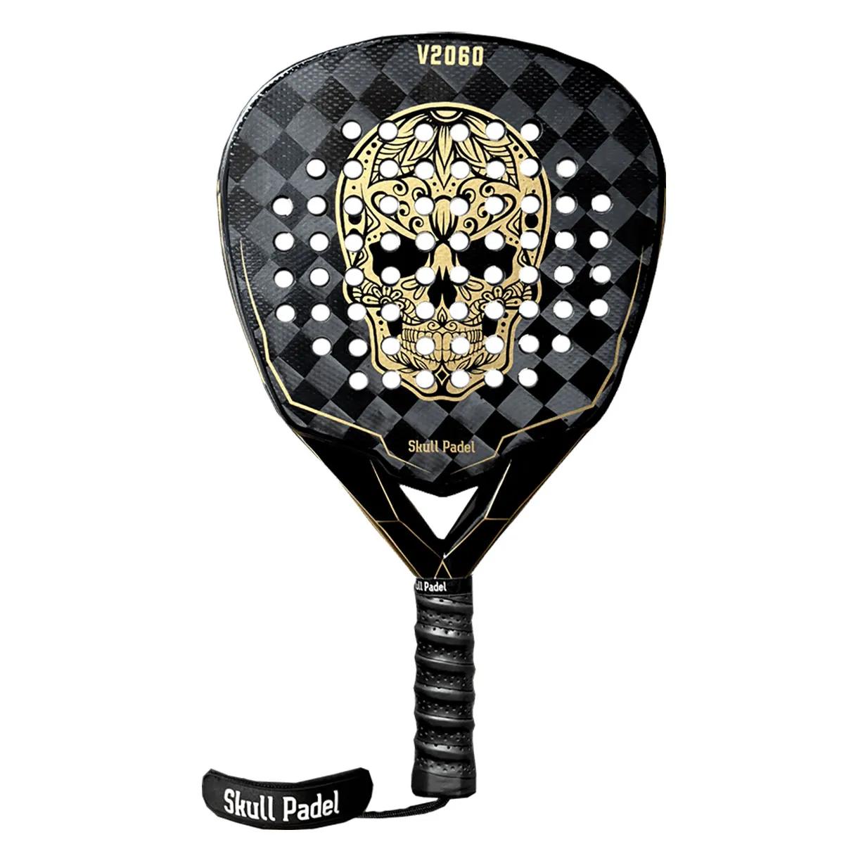 Skull Padel V2060 Black Gold Extra Hard 24K Padel Racket