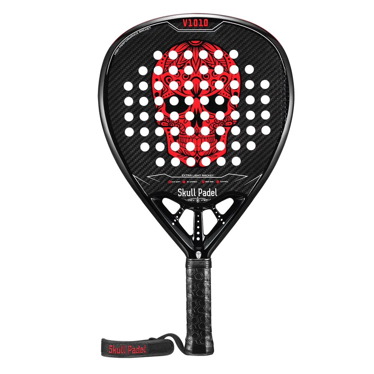 Skull Padel V1010 Red 3K Padel Racket