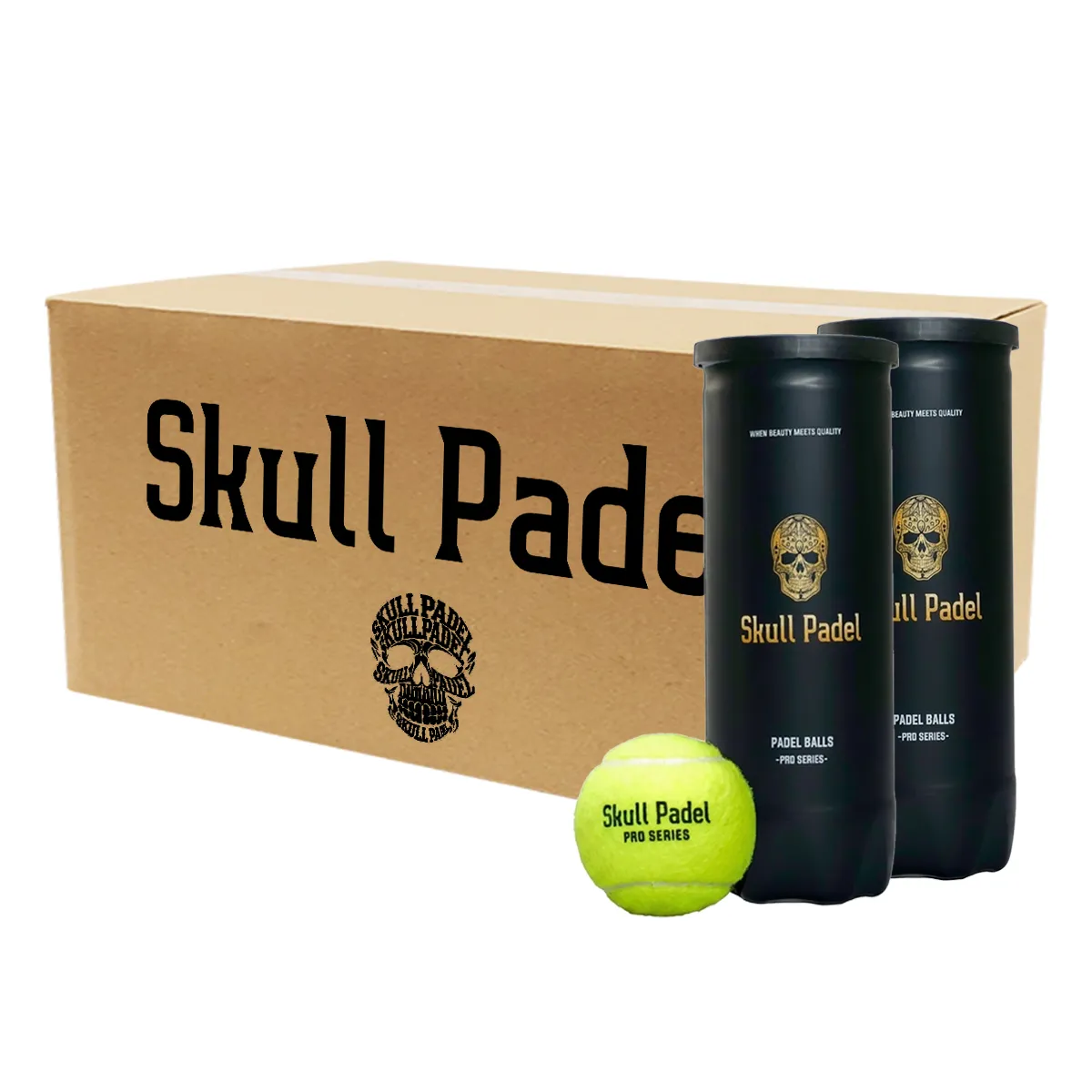 Skull Padel Balls - 3 Ball Tubes x 24