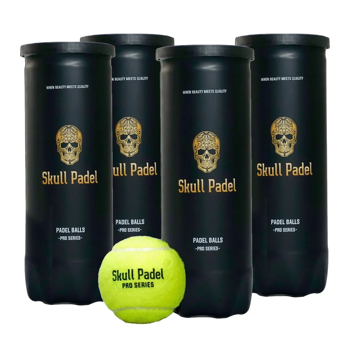 Skull Padel Balls - 3 Ball Tubes x 4