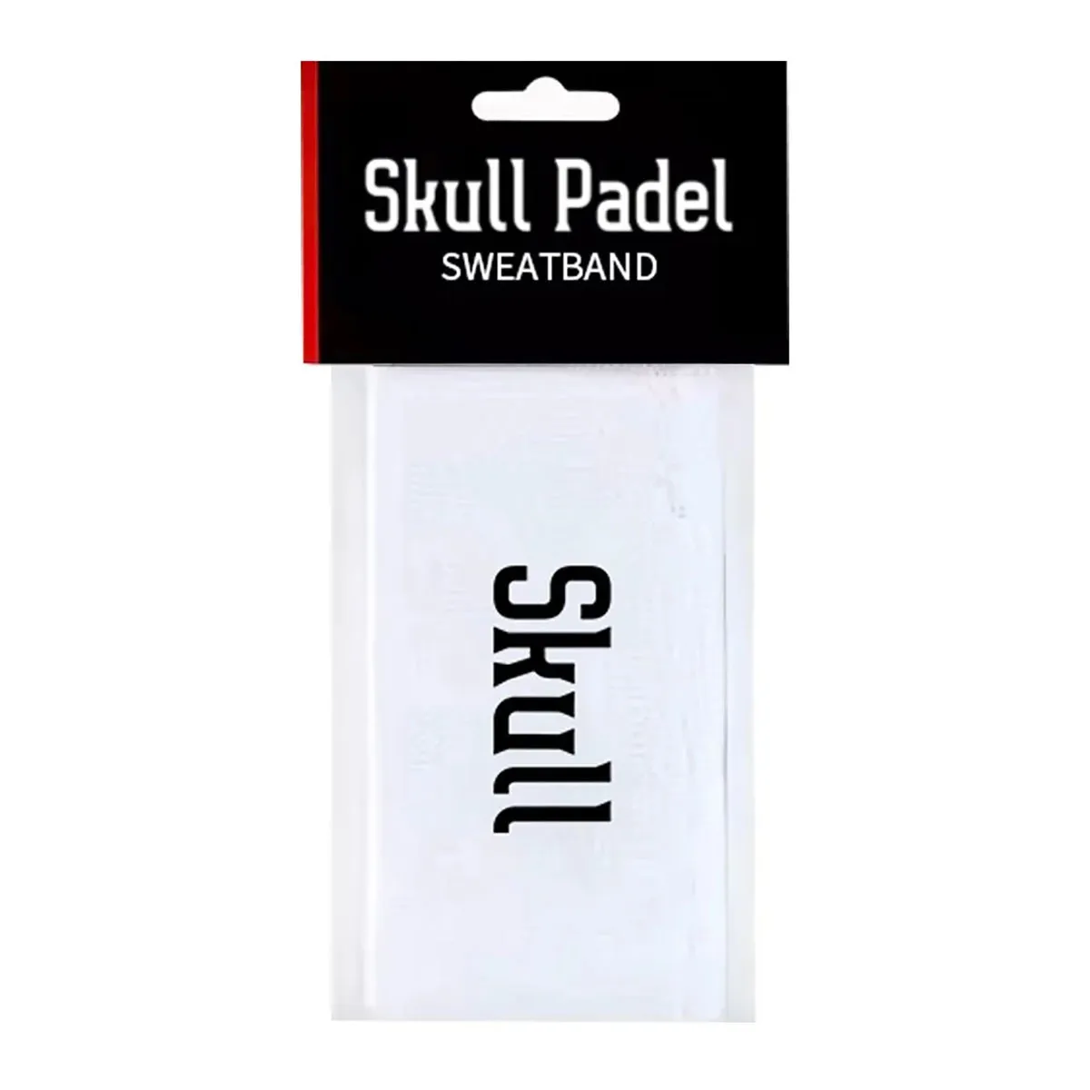 Skull Padel Large Sweatband - White Black